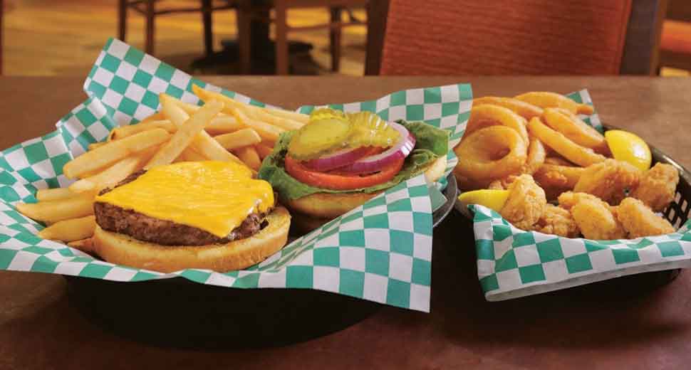 Burgers and Fries at Smiley's Riverwalk Casino Hotel in Vicksburg, MS