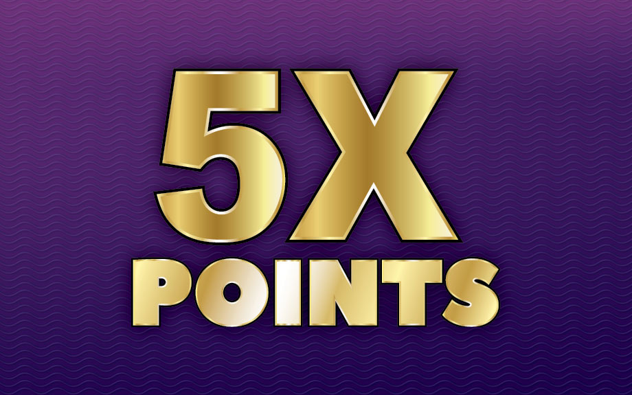 5X Points Promotion at Riverwalk Casino in Vicksburg, MS