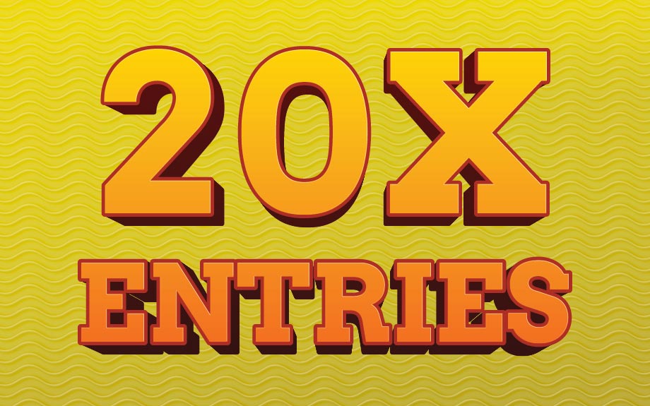 20X Entries Promo at Riverwalk Casino in Vicksburg, MS.