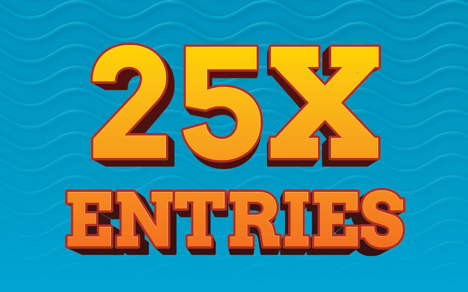 25X Entries at Riverwalk Casino in Vicksburg, MS.