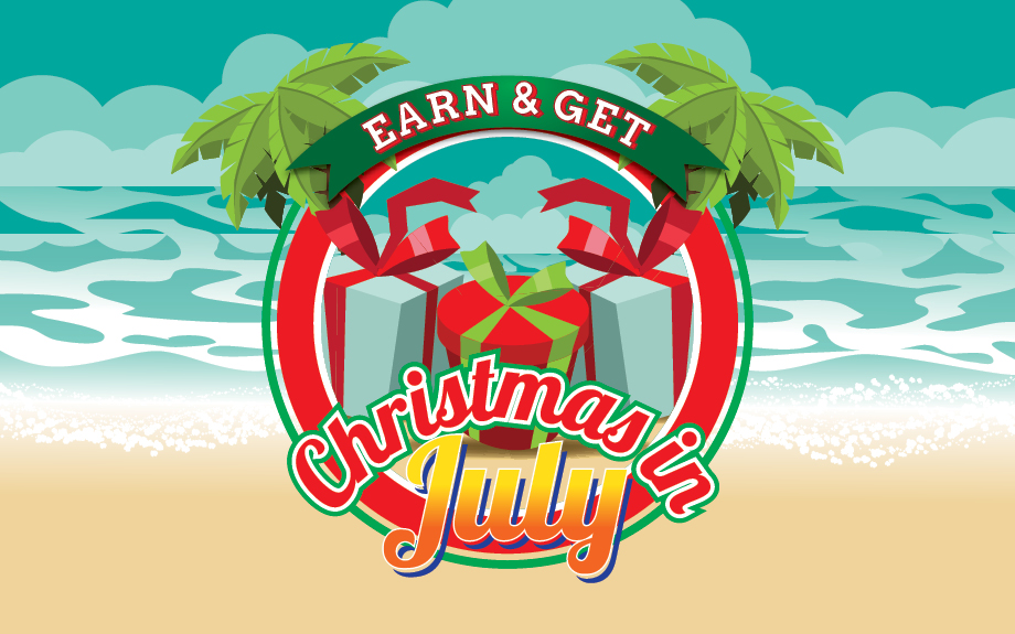 Earn and Get Christmas in July at Riverwalk Casino in Vicksburg, MS.